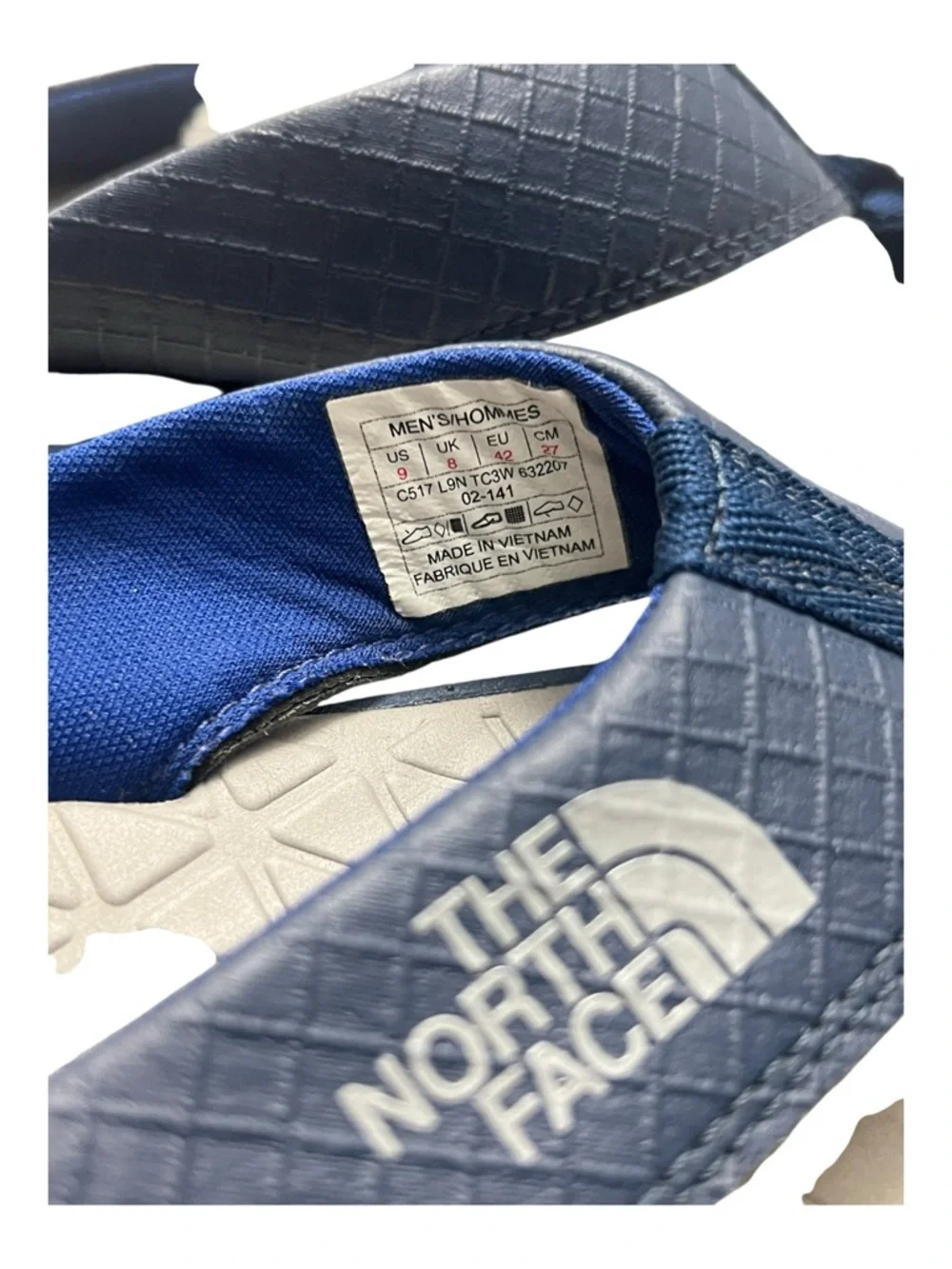 The North Face Base Camp Men's Flip Flop Sandals Navy Gray Size 9